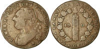 France 12 Deniers Coin, 12 deniers françois, Montpellier -