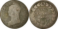 France 5 Centimes Coin, Dupré, Lille, Bronze, KM:640.11 -