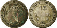 France 10 Centimes Coin, Napoléon I, Perpignan, Billon -