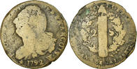 France 2 Sols Coin, 2 sols françois, Lille, Bronze -