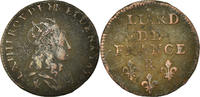 France Liard Coin, Louis XIV, Liard de France au buste juvénile, deuxième type -