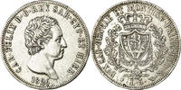 ITALIAN STATES 5 Lire Coin, SARDINIA, Carlo Felice, Torino -