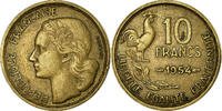 France 10 Francs Coin, Guiraud, Paris, Aluminum-Bronze -