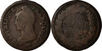 France Decime Coin, Dupré, Rouen, Bronze, KM:644.3 -