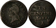 France Centime Coin, Dupré, Paris, Bronze, KM:646 -