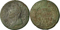 France Decime Coin, Dupré, Strasbourg, Bronze, KM:644.4 -