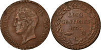 Monaco 5 Centimes, Cinq Coin, Honore V, Copper -