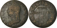 France 5 Centimes Coin, Dupré, Paris, Bronze, KM:640.1 -