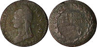 France 5 Centimes Coin, Dupré, Orléans, Bronze, KM:640.9 -