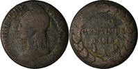 France 5 Centimes Coin, Dupré, Paris, Bronze, KM:640.1 -