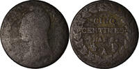 France 5 Centimes Coin, Paris, rooster / cornucopia, Copper -