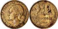 France 10 Francs Coin, Guiraud, Paris, Aluminum-Bronze -