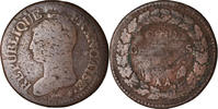 France 5 Centimes Coin, Dupré, Metz, error double struck in collar -