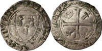 France Blanc Guénar Coin, Bretagne, Jean IV or Jean V, Silver -