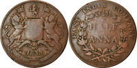 INDIA-BRITISH 1/2 Anna Coin, Bombay, Copper, KM:447.1 -