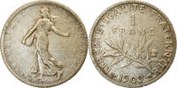 France Franc Coin, Semeuse, Paris, Silver, KM:844.1 -