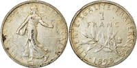 France Franc Coin, Semeuse, Paris, Silver, KM:844.1 -