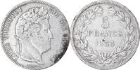 France 5 Francs Coin, Louis-Philippe, Strasbourg, Silver -