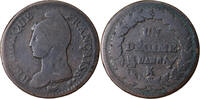 France Decime Coin, Bordeaux, Bronze, Gadoury:187a -