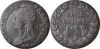 France 5 Centimes Coin, Dupré, Paris, Bronze, KM:640.1 -
