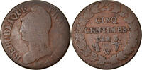 France 5 Centimes Coin, Dupré, Lille, Bronze, KM:640.11 -