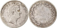 France 5 Francs Coin, Louis-Philippe, Bordeaux, Silver -