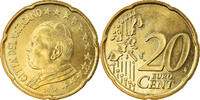 VATICAN CITY 20 Euro Cent Jean-Paul II, Rome, Brass, KM:345 -