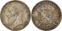 Belgium 50 Centimes BELGIUM, KM #26, Silver, 2.44 -