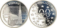 France 100 Francs-15 Euro Coin, Vienne - Cathédrale Saint-Etienne -
