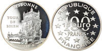 France 100 Francs-15 Euro Coin, La Tour de Belem - Lisbonne, Proof -