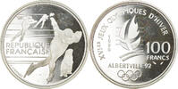 France 100 Francs Coin, Speed skaters, Albertville 92 -
