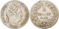 France 2 Francs Coin, Louis-Philippe, Lille, Silver -