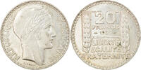 France 20 Francs Coin, Turin, Paris, Silver, KM:879 -