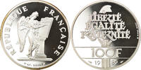 France 100 Francs Coin, Droits de l'Homme, Proof, Silver -