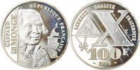France 100 Francs Coin, Gaspard MONGE, Proof, Silver -