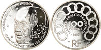 France 100 Francs-15 Ecus Coin, Jean Monnet, Proof, Silver -