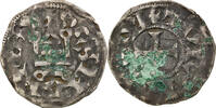 France Denarius Coin, Touraine, Saint-Martin de Tours, Silver -