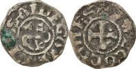 France Denarius Coin, Anjou, Foulques V, Angers, Silver -