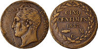 Monaco 5 Centimes, Cinq Coin, Honore V, Grosse tête -