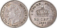 France 20 Centimes Coin, Napoleon III, Napoléon III, Paris -