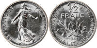 France 1/2 Franc Coin, Semeuse, Paris, Nickel, KM:931.1 -