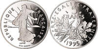 France 5 Francs Coin, Semeuse, Paris, Proof, Nickel Clad -