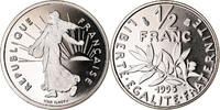 France 1/2 Franc Coin, Semeuse, Proof, Nickel, KM:931.2 -