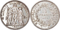France 10 Francs Coin, Hercule, Paris, Avec accent, Silver -