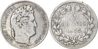 France 5 Francs Coin, Louis-Philippe, Lyon, Silver, KM:749.4 -