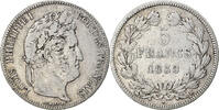 France 5 Francs Coin, Louis-Philippe, Rouen, Silver -