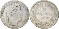 France 5 Francs Coin, Louis-Philippe, Rouen, Silver -