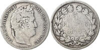 France 5 Francs Coin, Louis-Philippe, Rouen, Silver -