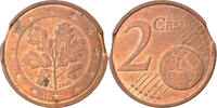 GERMANY - FEDERAL REPUBLIC 2 Euro Cent Karlsruhe, error double clip -