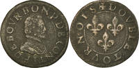 France Double Tournois Coin, CHÂTEAU-REGNAULT, Paris, Copper -
